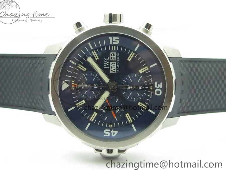 MIROTIME 1224 Aquatimer Chrono IW376803 V6F 1:1 Best Edition Blue Dial on Ruber Strap A Neat 7083